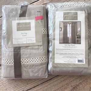 Pair of linen curtain panels. 50”x84”